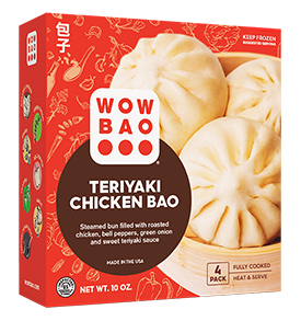 Wow Bao steamed bao buns with Teriyaki Chicken Bao box