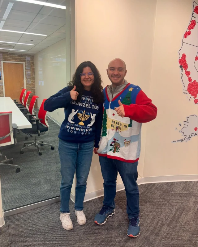 Ugly Holiday Sweater Day in the office 🎄🕎✨

Which sweaters are the best? Vote below ⬇️

#wowbao #bao #officelife #holidays #holidaysweater #uglysweater #uglyholidaysweater #uglychristmassweater #chicago #chicagoil #happyholidays