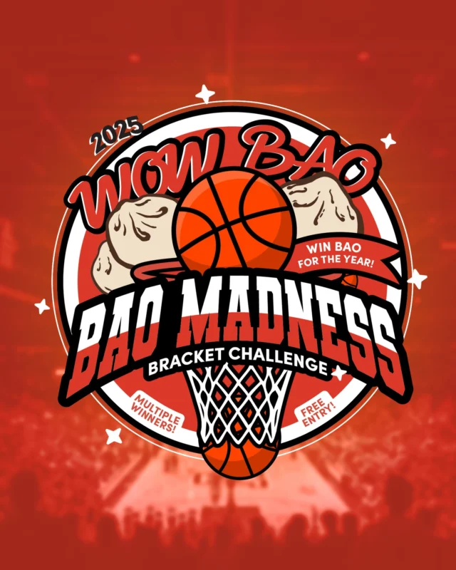 Bao Madness is here! 🏀 Think you've got the best bracket picks? Enter our Bracket Challenge (link in bio) for a shot at winning free bao for the rest of 2025, exclusive merch & more!

Don't miss out -- enter now at the link in our bio! 

#BaoMadness #WowBao #basketball #NCAA #BracketChallenge #brackets #bao